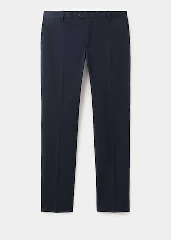 MANGO MAN Slim fit Pleated Pants 'Bay' in Blue