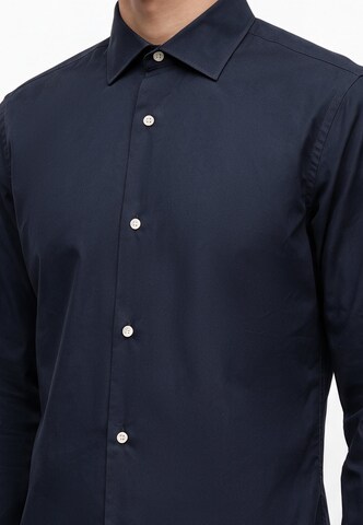 JACK & JONES Slim fit Button Up Shirt 'JWHPARKER' in Blue