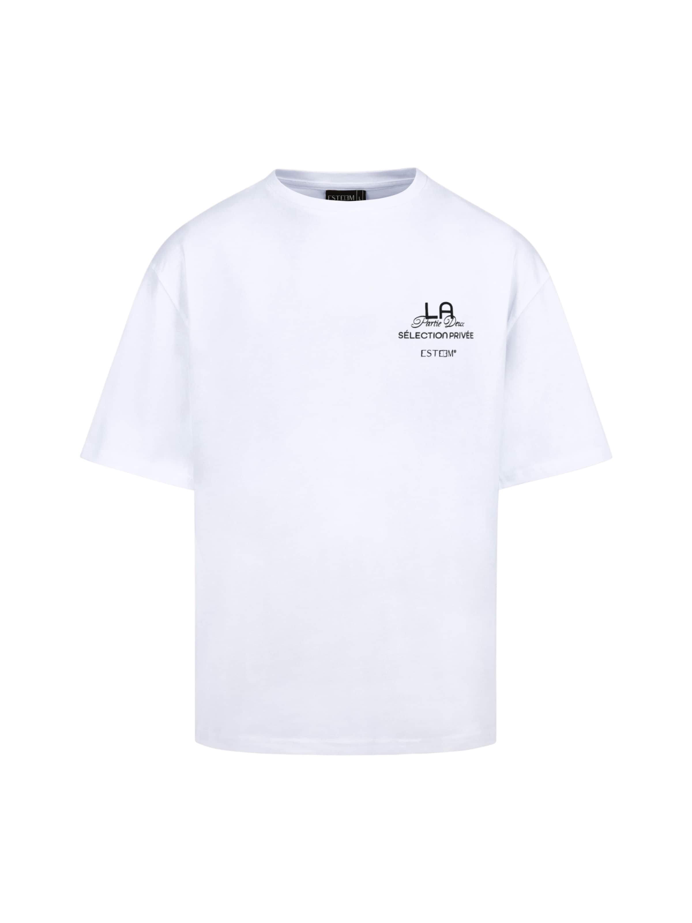 T-Shirt 'Sélection Privée' ESTEEM en blanc : devant