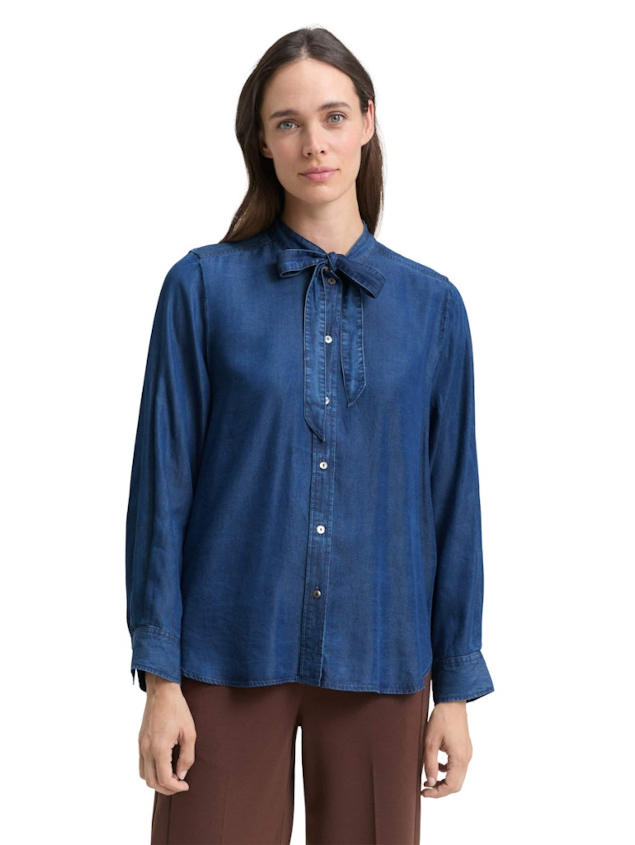 TOM TAILOR Blouse in Blue: front