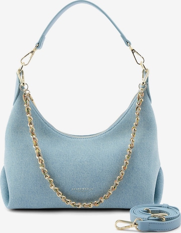 Seidenfelt Schultertasche 'Huuvari' in Blau: Vorderseite