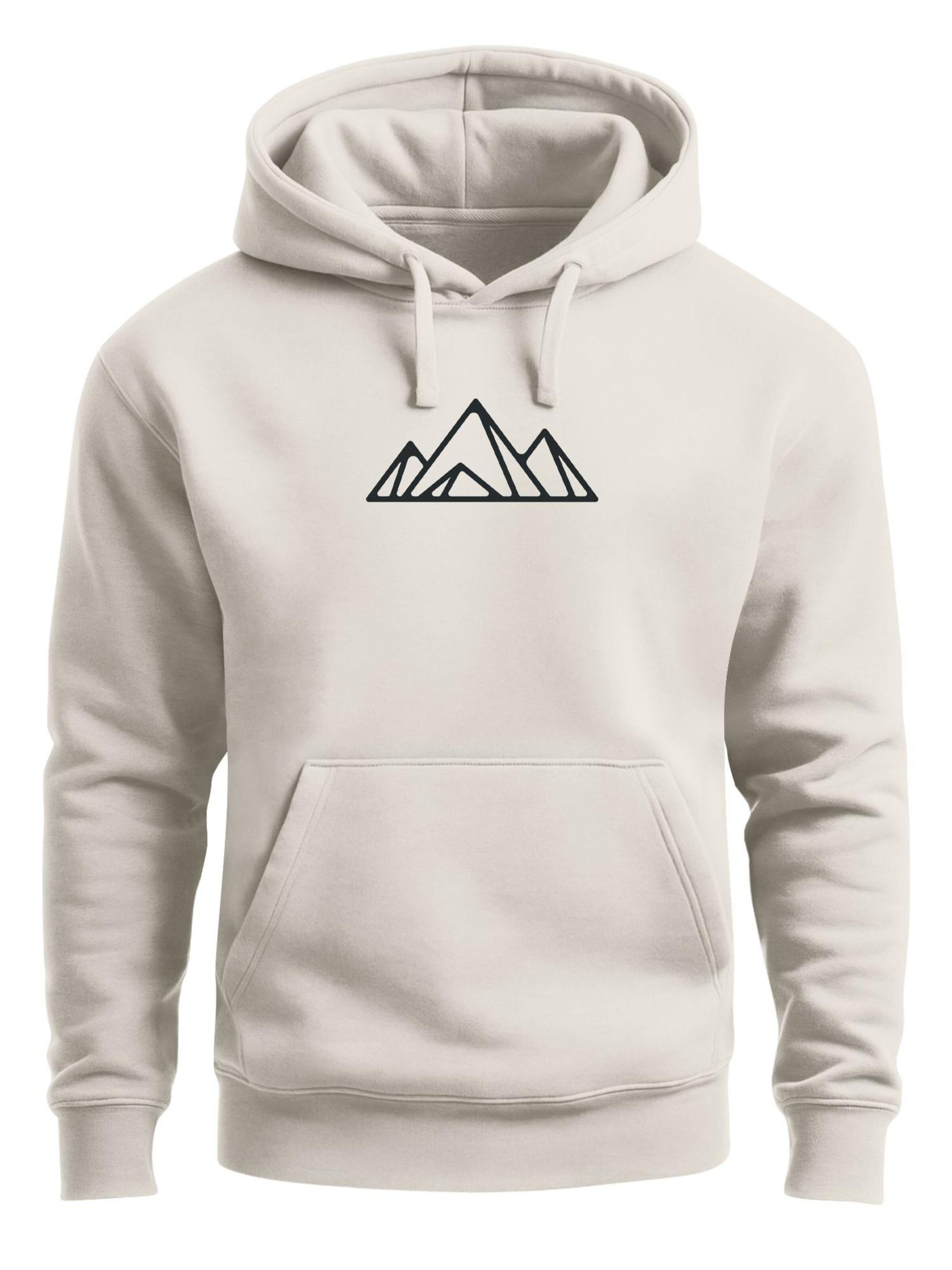 Neverless Sweatshirt 'Berg Polygon' in Beige: front