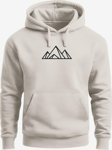 Neverless Sweatshirt 'Berg Polygon' in Beige: Vorderseite