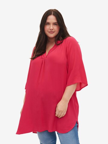 Zizzi Tunic 'Xbalua' in Pink: front