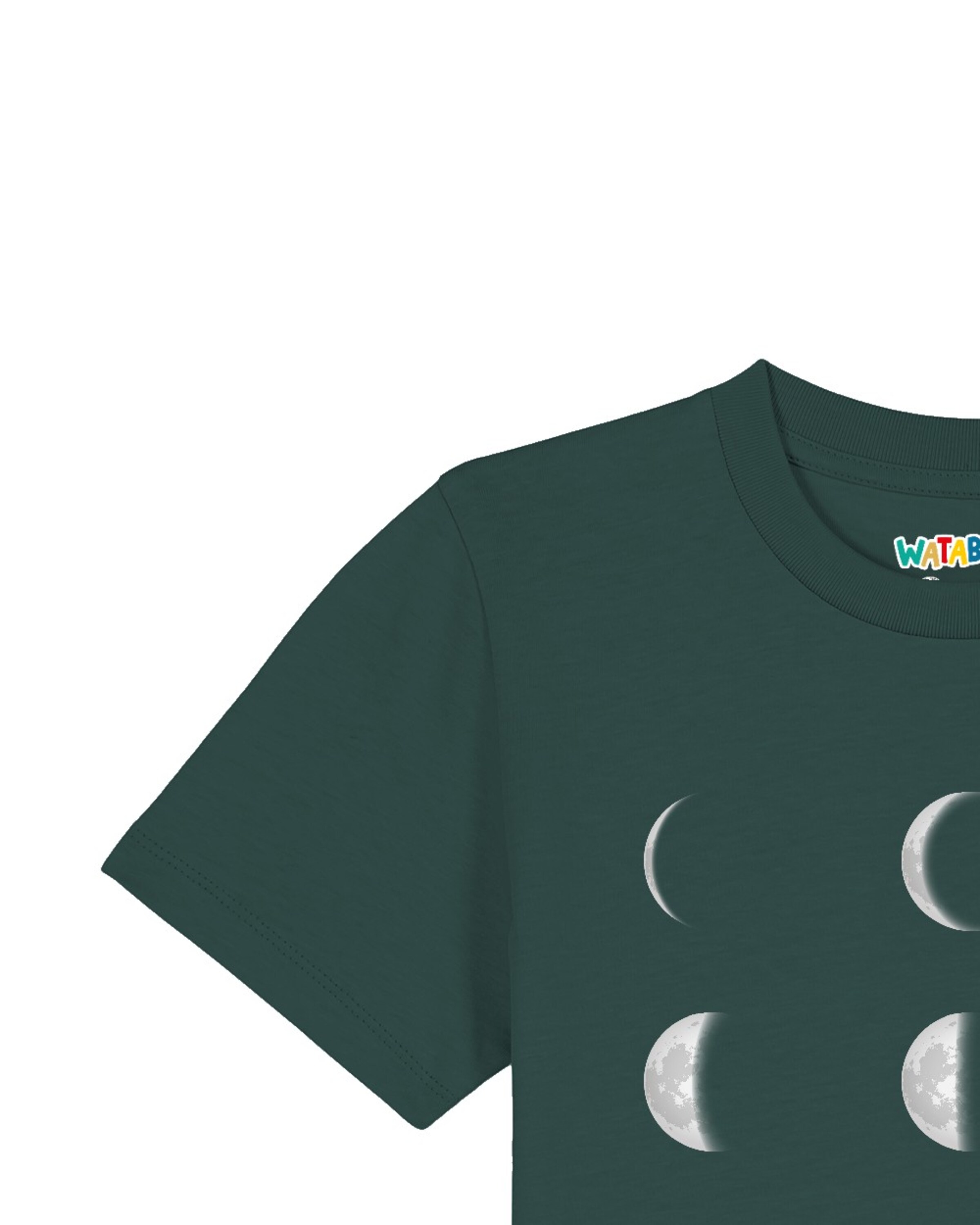 Maglietta 'Moonphases' di watabout.kids in verde