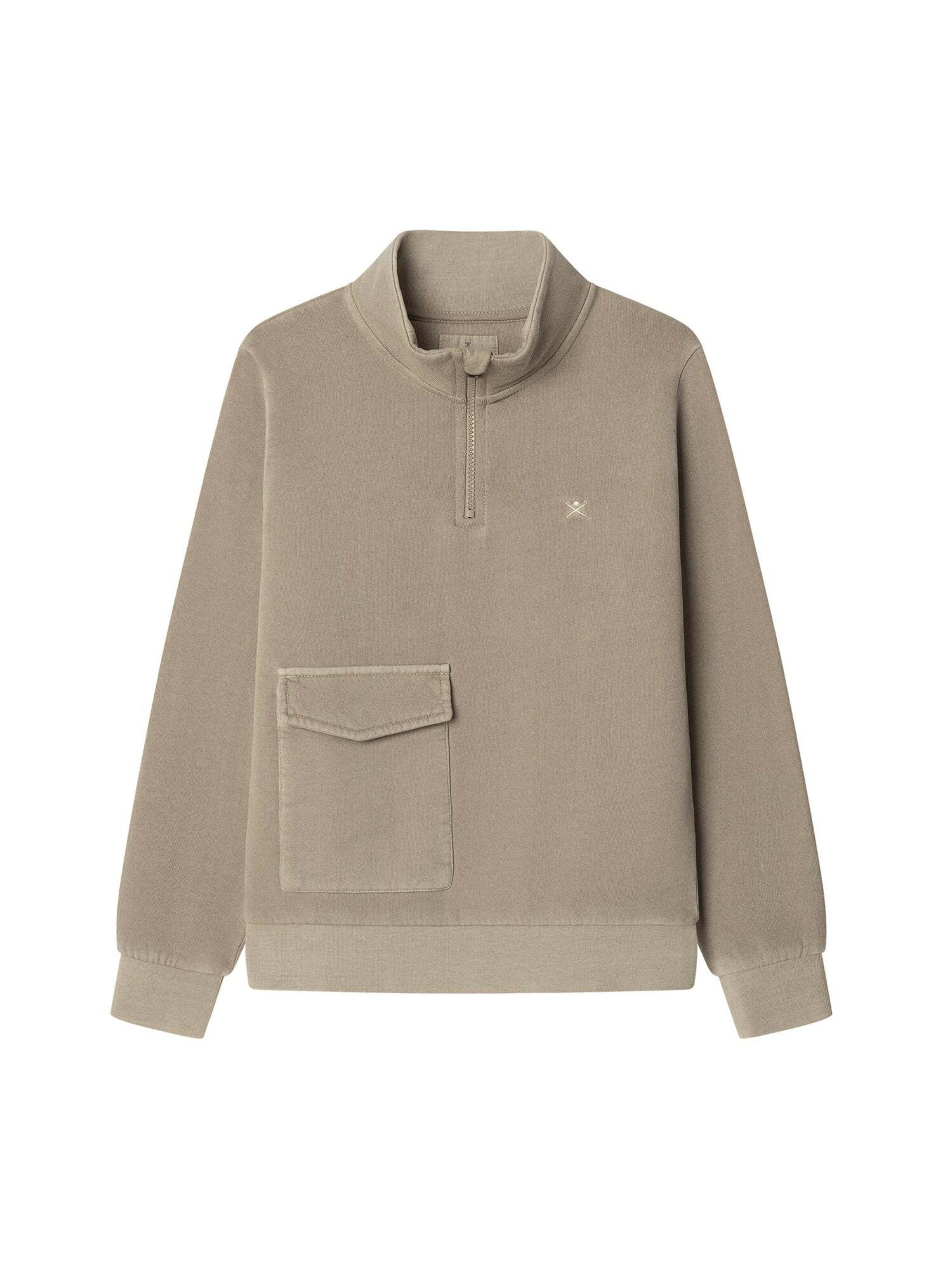Hackett London Sweatshirt in Beige: voorkant