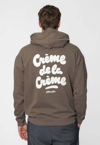 Sweat-shirt 'Creme De La Creme' Kleinigkeit en marron : devant