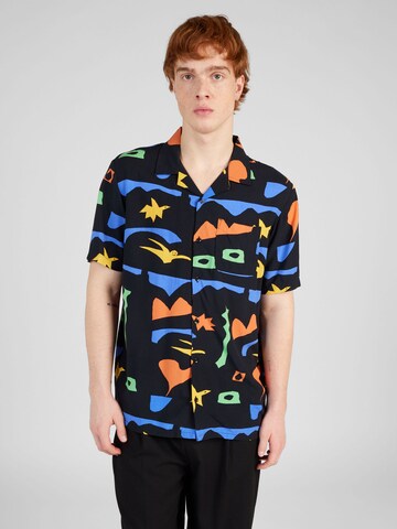 Coupe regular Chemise 'ARTHUR LONGO' Volcom en noir : devant