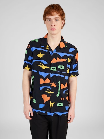 Volcom Regular fit Overhemd 'ARTHUR LONGO' in Zwart: voorkant