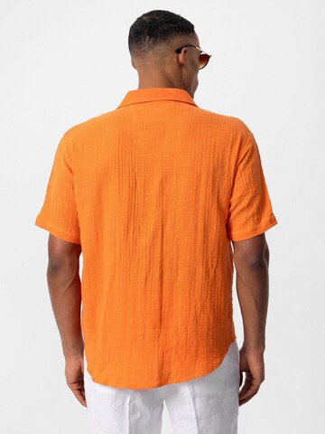 Antioch Regular fit Button Up Shirt in Orange