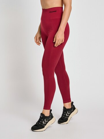 Hummel Skinny Sporthose in Rot: predná strana