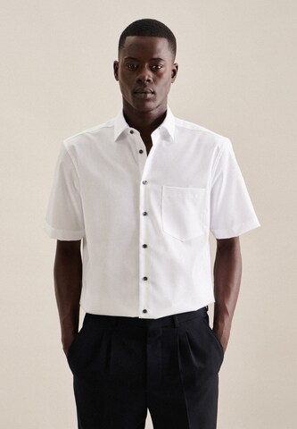 SEIDENSTICKER Comfort fit Business Shirt ' SMART ESSENTIALS' in White: front