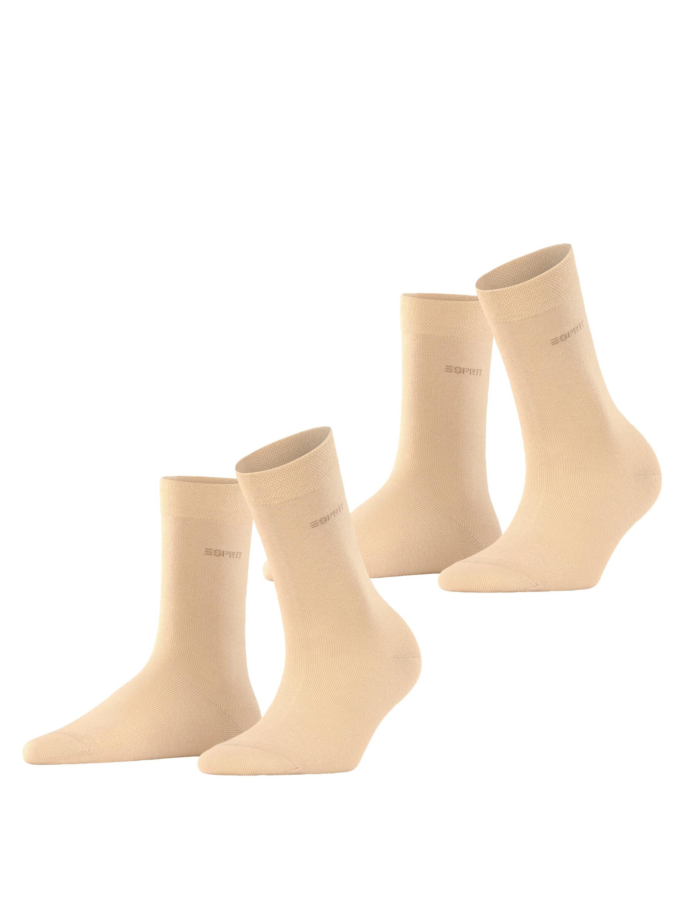 ESPRIT Socken 'Basic Easy 2-Pack'‌‌‌‌‌‌‌ in Beige: Vorderseite