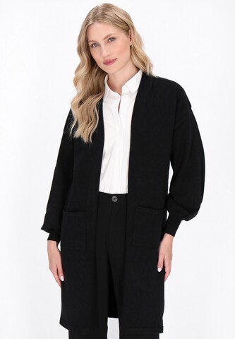 DreiMaster Klassik Knit cardigan 'Classic' in Black: front