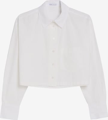 Bershka Bluse in Weiß: predná strana