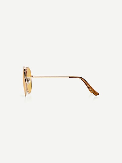Bershka Lunettes de soleil en jaune / or, Vue avec produit