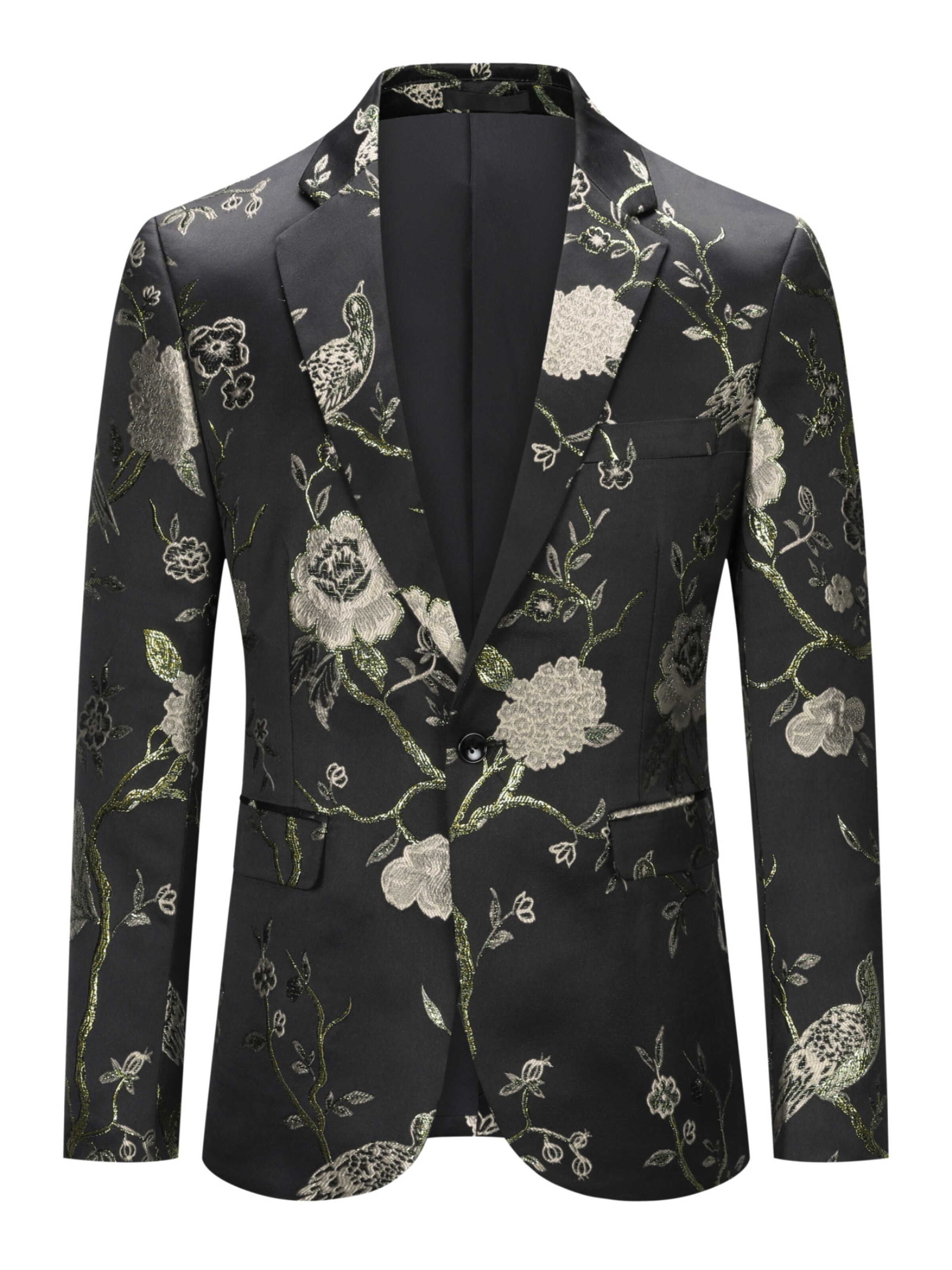 Youthup Slim Fit Sakko in Schwarz: Vorderseite