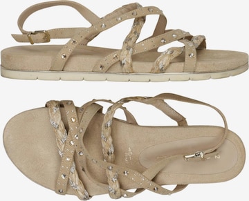 Tamaris Sandalen 42 in Beige: Vorderseite