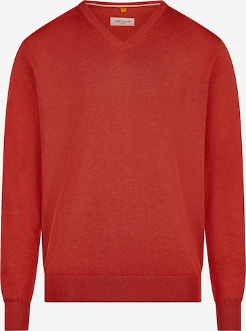 redmond Pullover 'Basic' in Rot: Vorderseite