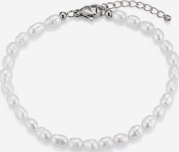Cala Rose Armband 'PEARL' in Zilver: voorkant