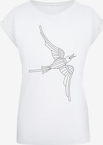 Merchcode T-Shirt 'Yellow Submarine - Bird 2' in Weiß: predná strana
