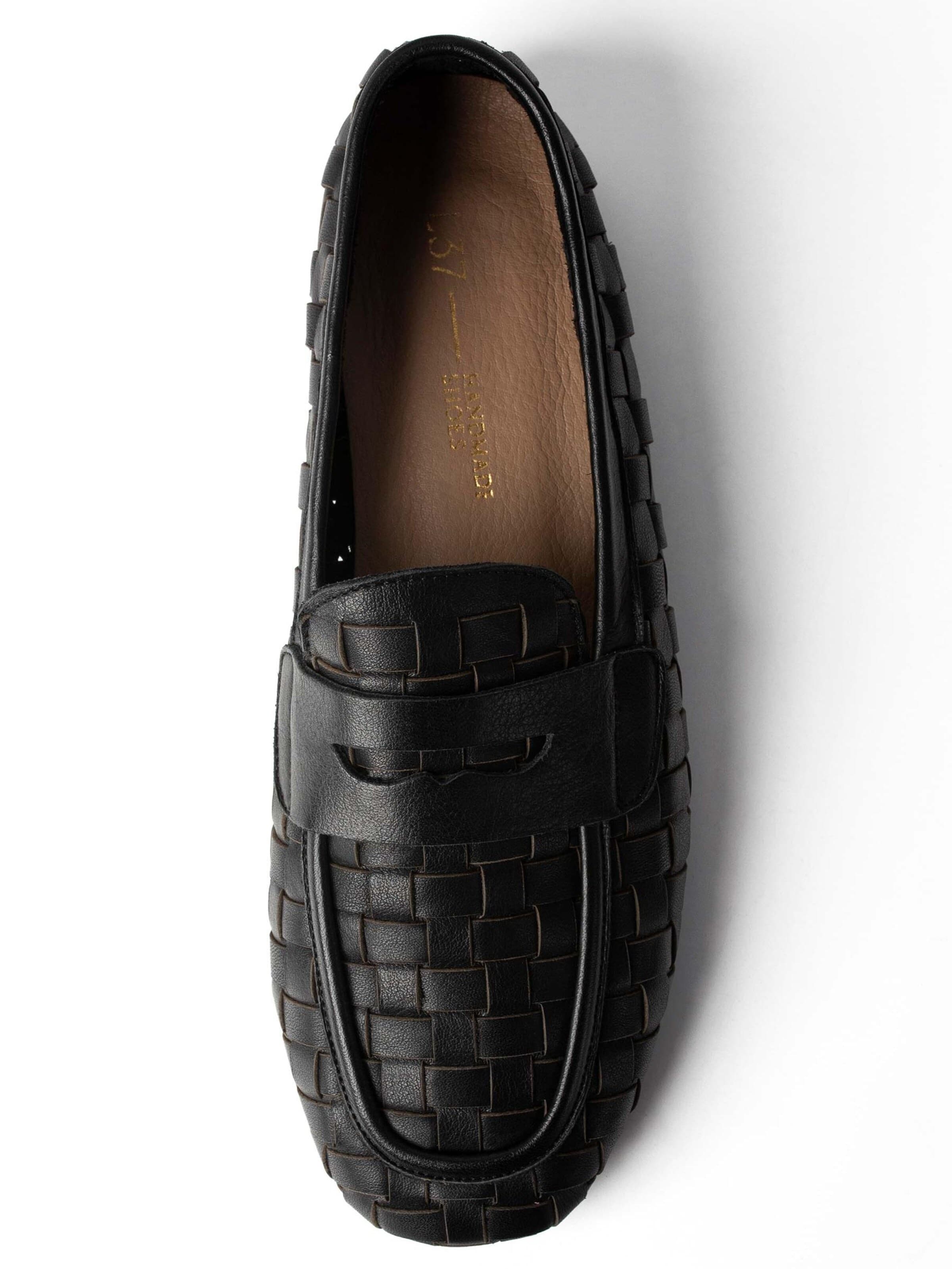 L37 HANDMADE SHOESSlip On cipele 'WALKING UNDER GOLDEN SKIES' - crna boja
