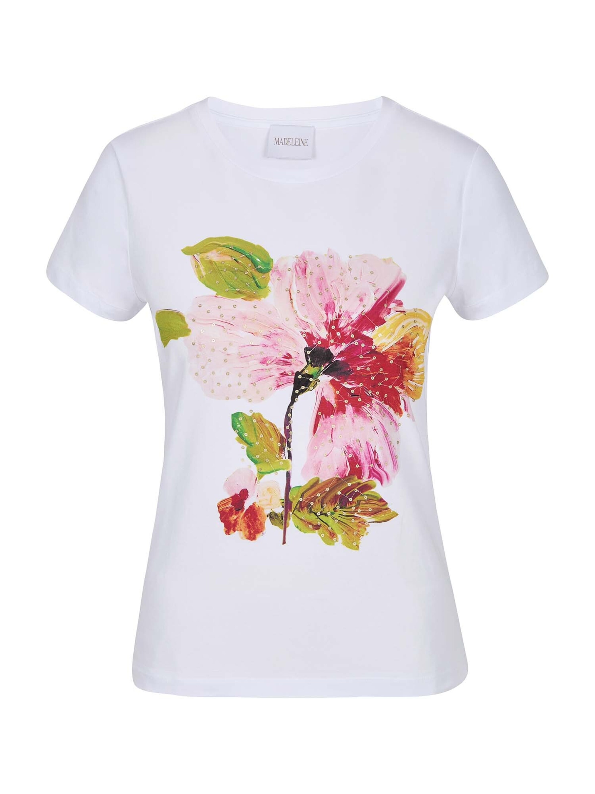 T-shirt MADELEINE en blanc : devant