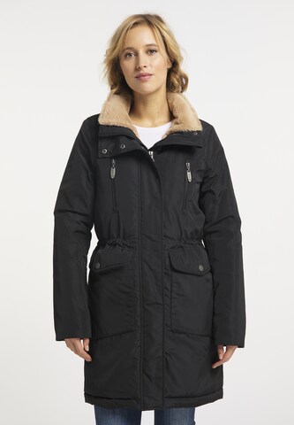 usha BLUE LABEL Winter Coat in Black: front