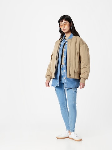 River Island - Skinny Calças de ganga cargo 'AMBER' em azul