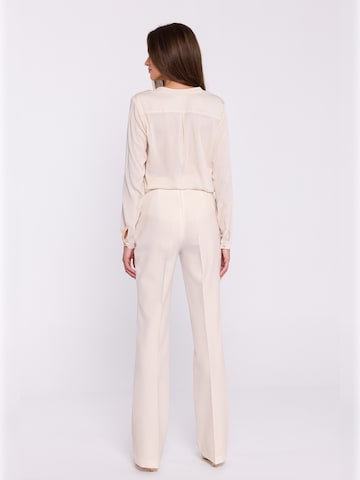 Stylove - Bootcut Pantalón de pinzas en beige