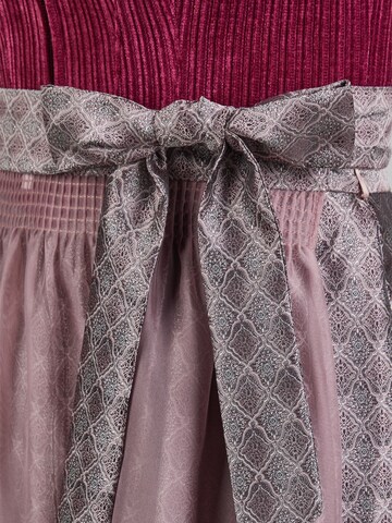 SPIETH & WENSKY Dirndl 'Hildor' mit Herzchen-Ausschnitt, Samt Cordoberteil in Lila