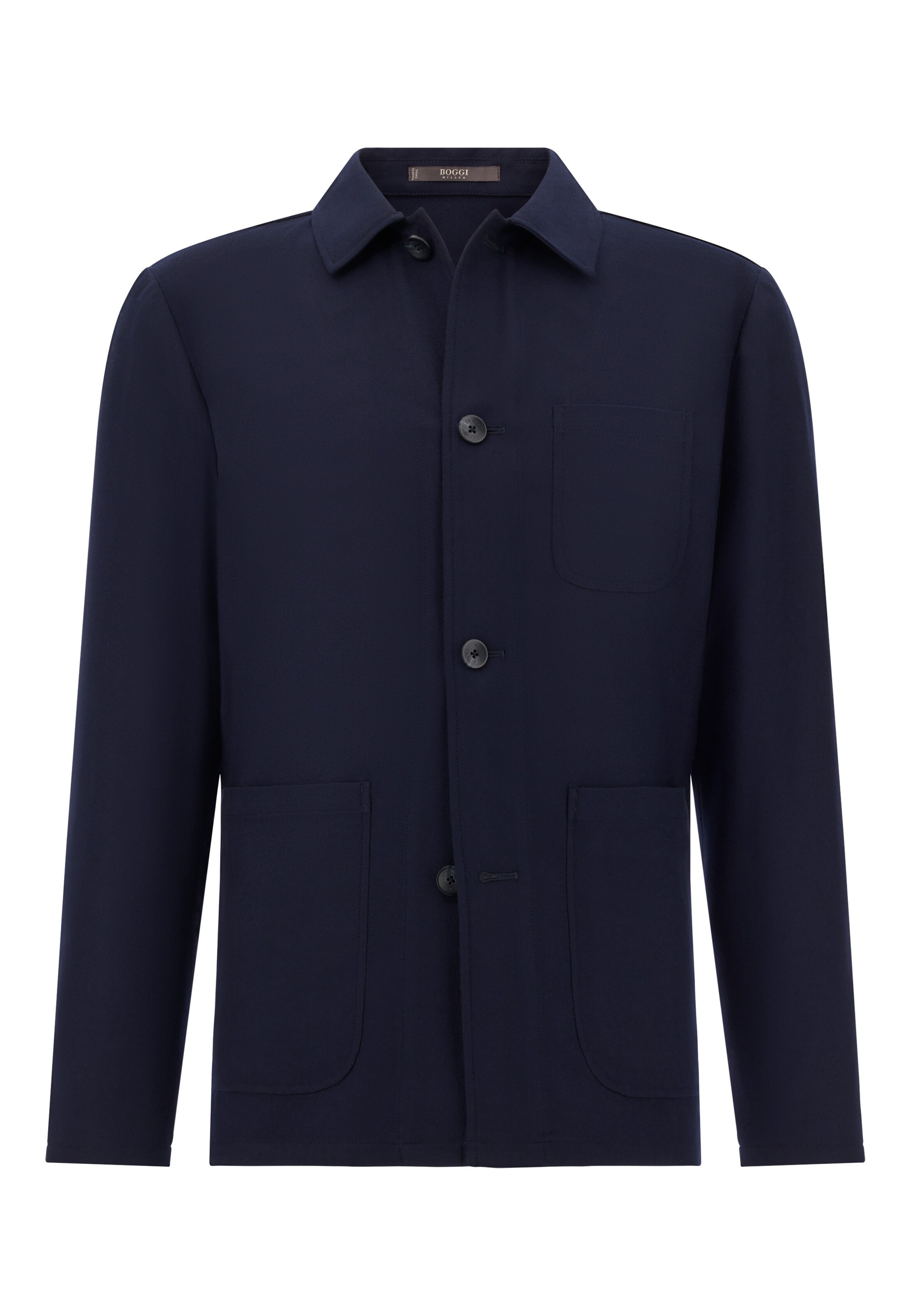 Boggi Milano Regular fit Button Up Shirt in Blue: front