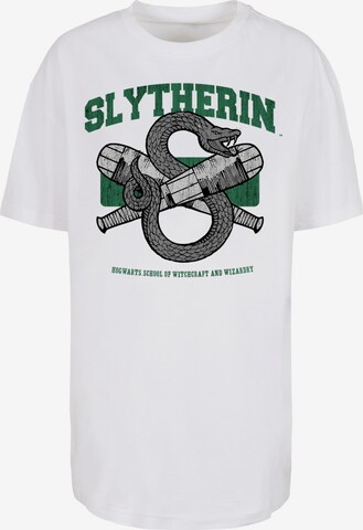 F4NT4STIC Shirt 'Harry Potter Slytherin' in White: front