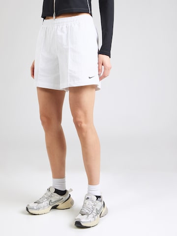 Nike Sportswear - regular Pantalón 'ESSNTL' en blanco: frente
