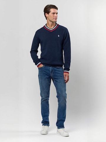 U.S. POLO ASSN. Pulóver ' UMEdmond ' - kék