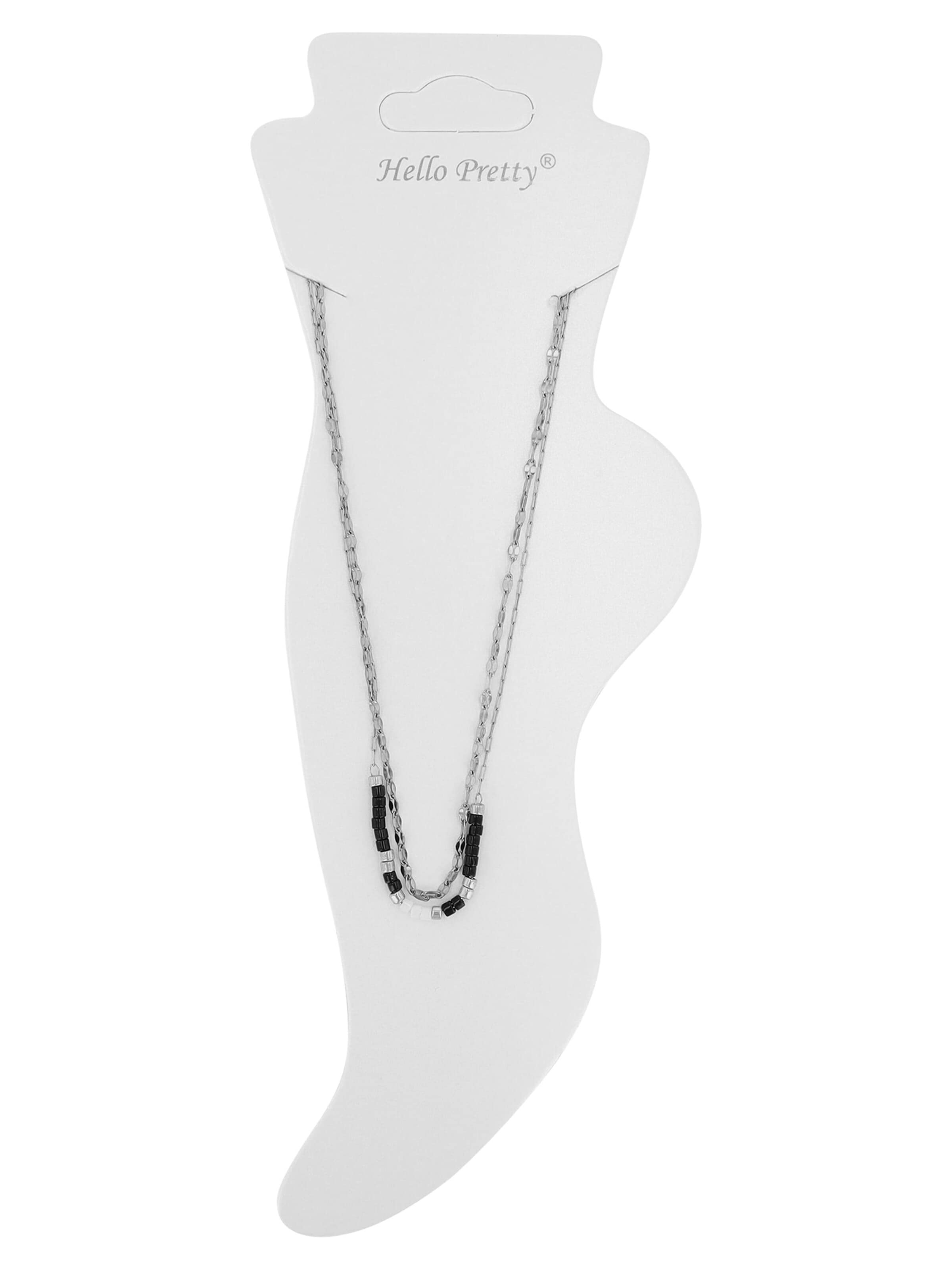 Akzent Foot Jewelry 'wasserfest' in Silver: front