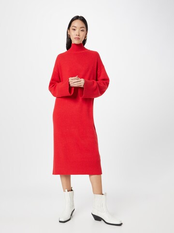 ESPRIT Knitted dress in Red: front