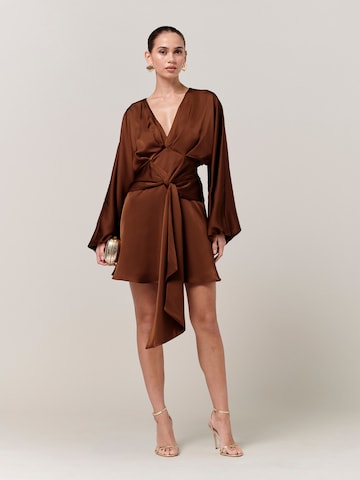 SávelHaljina 'Irena' - smeđa boja: prednji dio