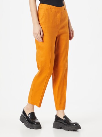 Stefanel regular Παντελόνι με τσάκιση σε πορτοκαλί: μπροστά