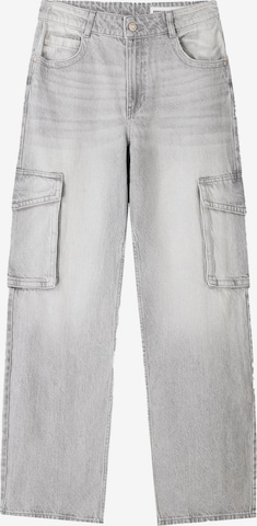 Jeans cargo Bershka en gris : devant