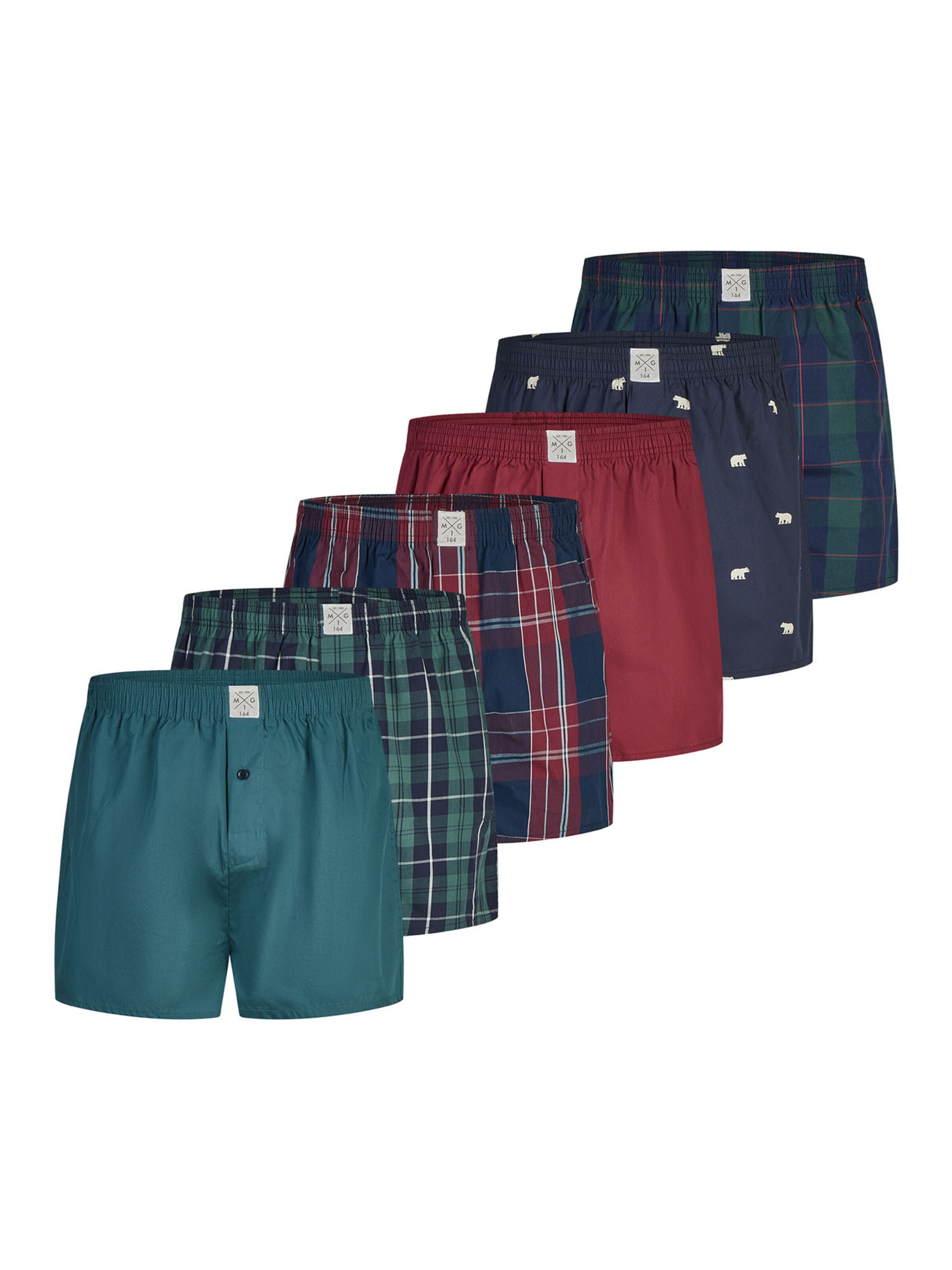 MG-1 Boxershorts in Gemengde kleuren: voorkant