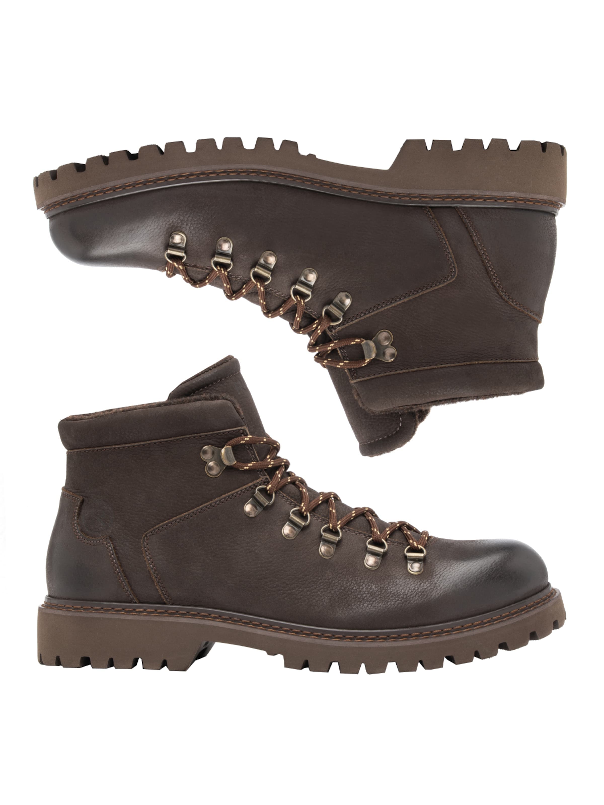 RYŁKO Lace-Up Boots in Brown