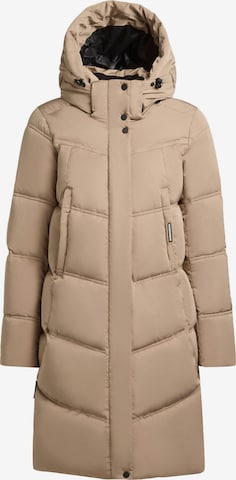 Manteau d’hiver 'Graya2' khujo en beige : devant