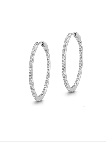 Cala Rose Oorbellen 'SUMI' in Zilver: voorkant