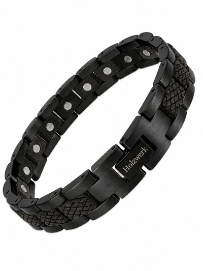 Holzwerk Armband 'PARKSEE'‌‌‌‌‌ in 22 cm in schwarz, Produktansicht
