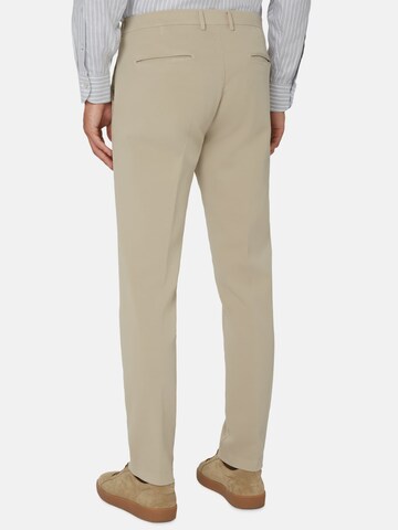 Boggi Milano Regular Pleated Pants in Beige