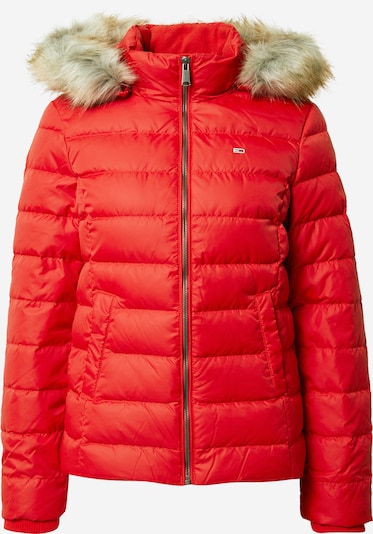 Tommy Jeans Winterjas 'Essential' in de kleur Rood, Productweergave