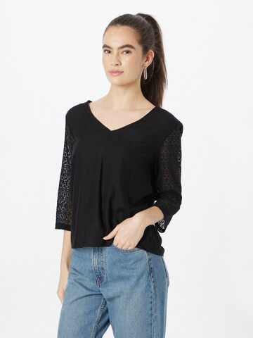 VERO MODA Blouse 'MIA' in Zwart: voorkant