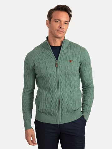 Jacey Quinn Knit cardigan in Green: front