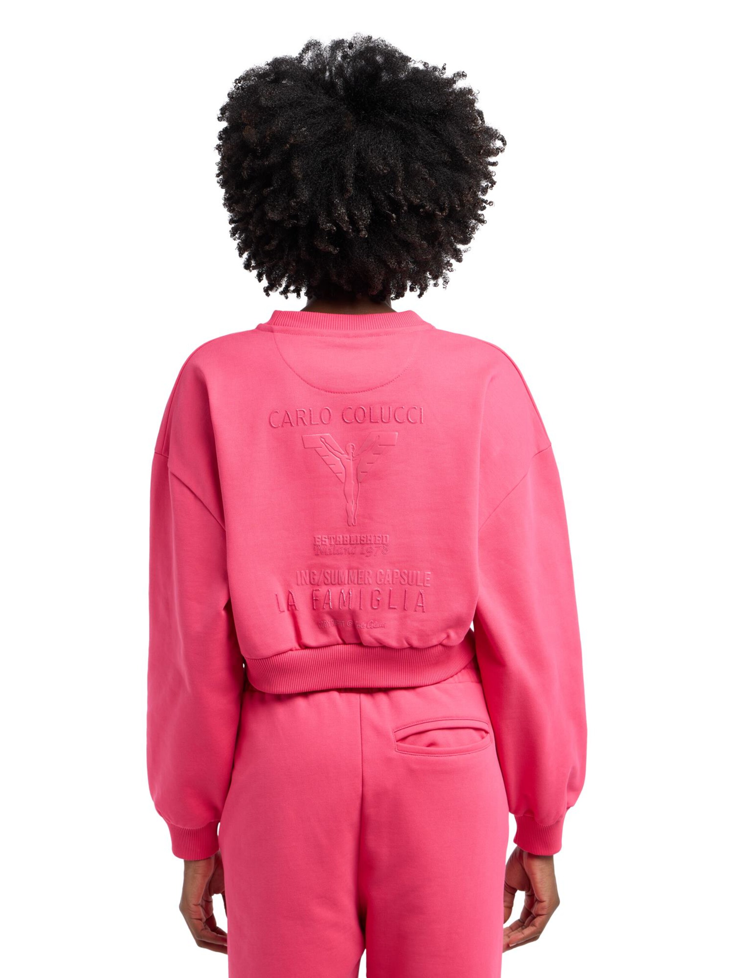 Carlo Colucci Sweatshirt 'Durante' in Pink